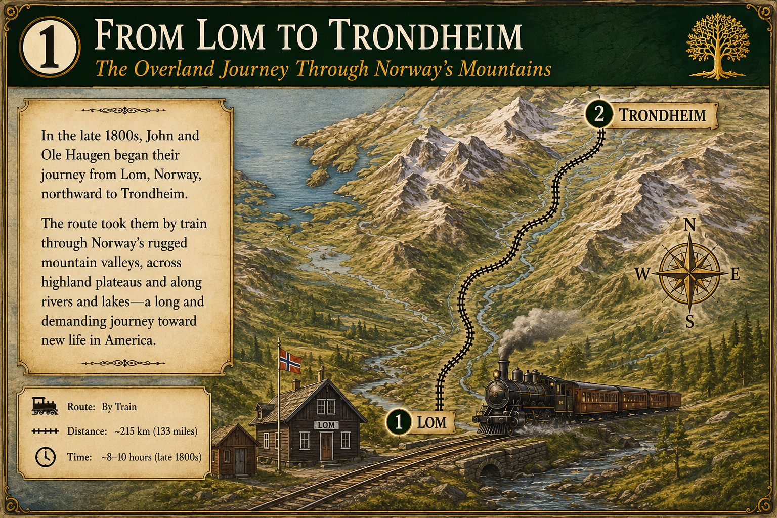 1. Lom to Trondheim
