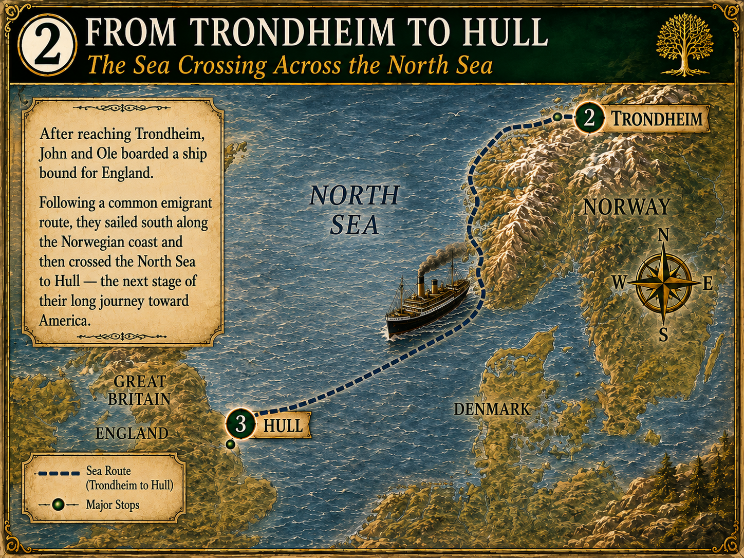 2. Trondheim to Hull